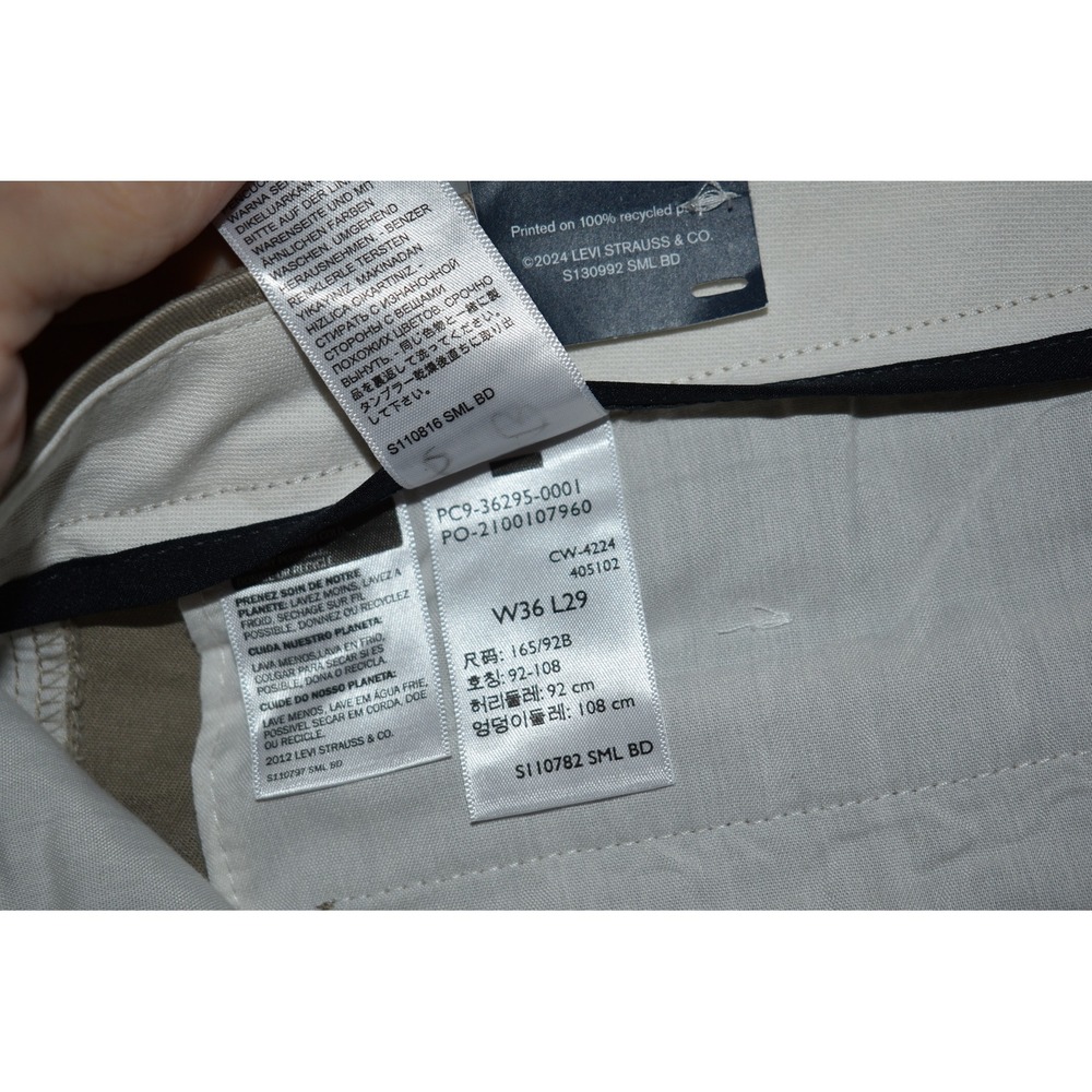 Dockers Easy Khaki Slim Fit Men 36x28 Tan Stretch Flat Front Chino Pants NEW ** - Picture 6 of 8